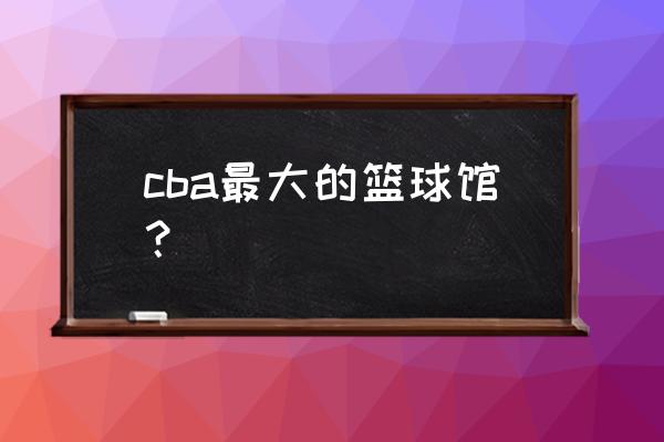 深圳篮球馆能容纳多少人 cba最大的篮球馆？