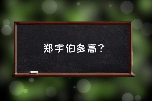 郑宇伯台球训练基地在哪里 郑宇伯多高？