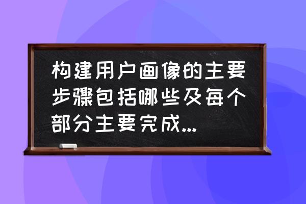 如何利用大数据为顾客画像 构建用户画像的主要步骤包括哪些及每个部分主要完成的工作是什么？