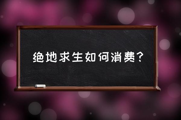 绝地求生支付后可以玩了吗 绝地求生如何消费？