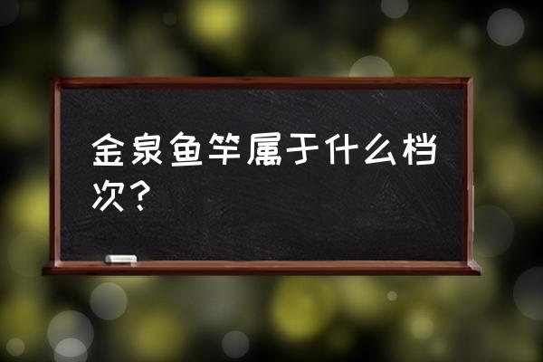 金泉鱼竿龙魂粹多少钱 金泉鱼竿属于什么档次？