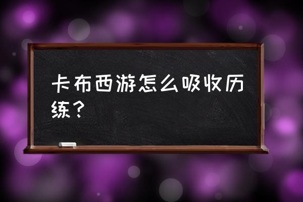 卡布西游修为怎么分配 卡布西游怎么吸收历练？