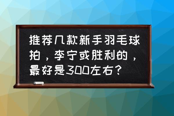 羽毛球拍推荐 初学者 推荐几款新手羽毛球拍，李宁或胜利的，最好是300左右？