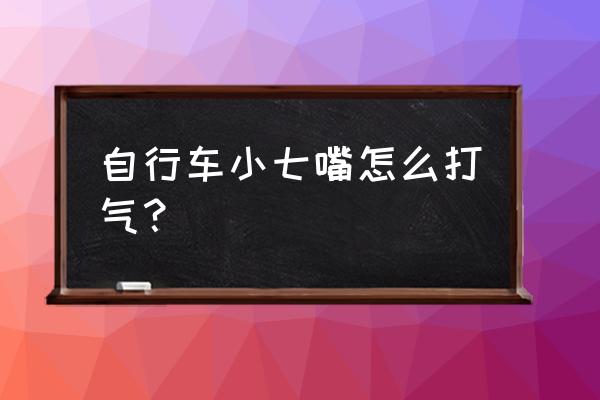 自行车如何打气用打气筒 自行车小七嘴怎么打气？