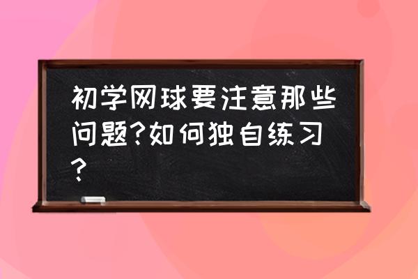 列举网球自我训练的三种方法 初学网球要注意那些问题?如何独自练习？