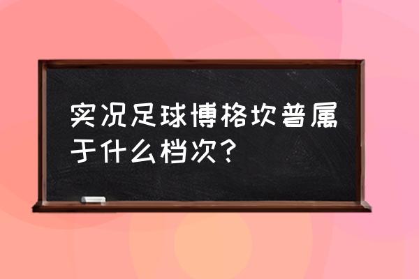 实况8国际版高中锋球队 实况足球博格坎普属于什么档次？