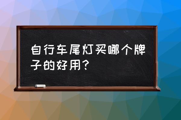 怎样自制自行车可以亮尾灯 自行车尾灯买哪个牌子的好用？