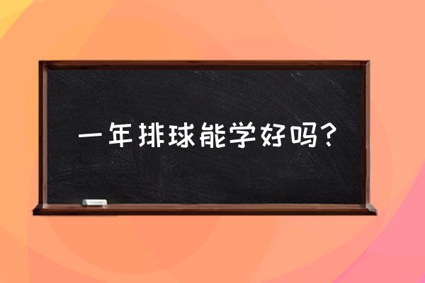 一个人在家排球刚入门怎么练 一年排球能学好吗？