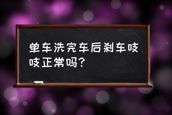 自行车洗车和保养哪个好 单车洗完车后刹车吱吱正常吗？