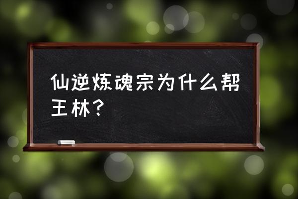 修仙游戏怎么修改仙玉 仙逆炼魂宗为什么帮王林？