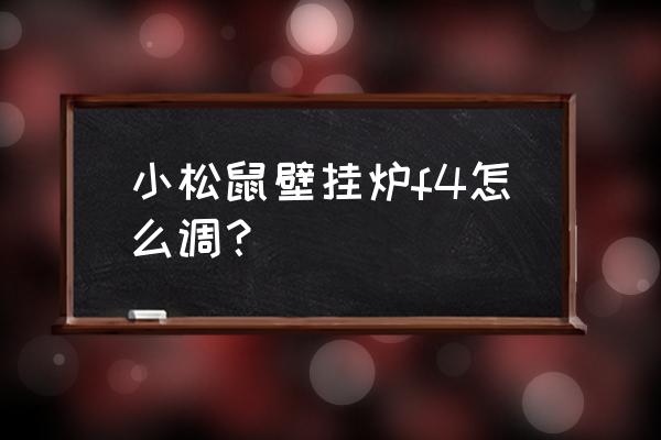 大话西游2松鼠加点怎么玩 小松鼠壁挂炉f4怎么调？