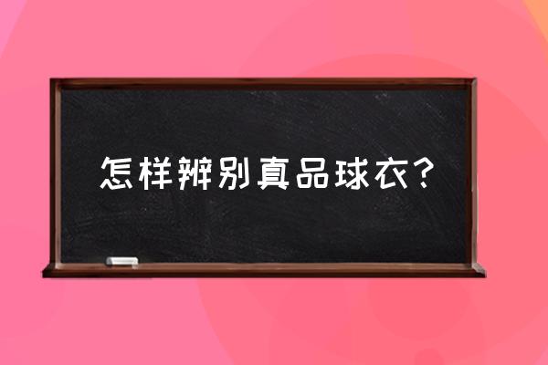 怎么判断球衣真假 怎样辨别真品球衣？