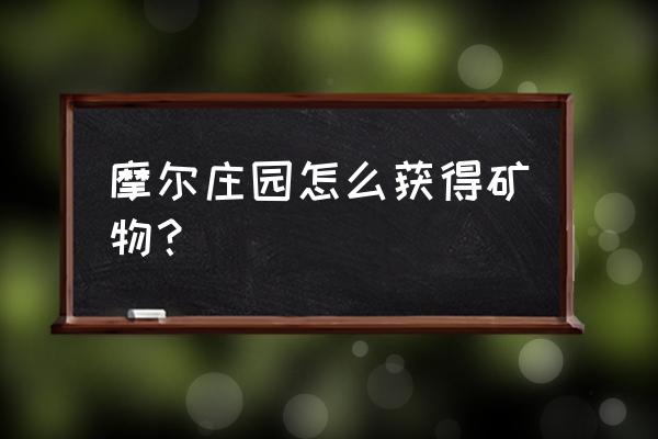 摩尔庄园哪里找土地伯伯拿种子 摩尔庄园怎么获得矿物？