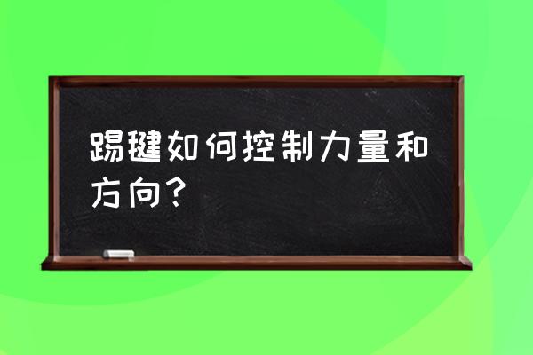 踢球怎么用脚内侧发力 踢毽如何控制力量和方向？