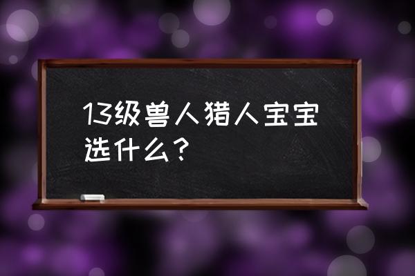 魔兽世界城墙狼哪里抓 13级兽人猎人宝宝选什么？