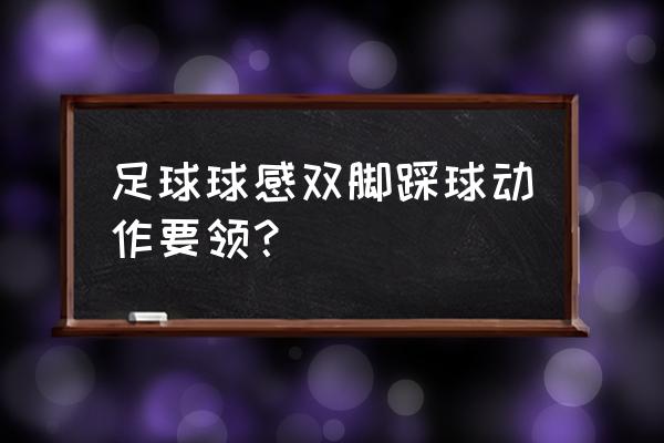 简单实用足球球感训练 足球球感双脚踩球动作要领？