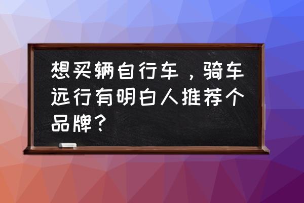 哪种自行车速度最快 想买辆自行车，骑车远行有明白人推荐个品牌？