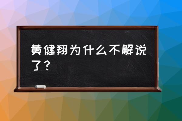 黄健翔意大利万岁的前因后果 黄健翔为什么不解说了？