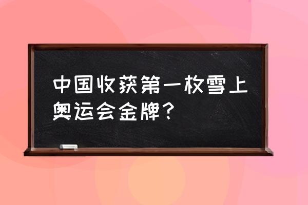 越野滑雪比赛涉及两种技能分别是 中国收获第一枚雪上奥运会金牌？