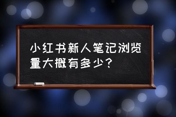 小红书怎样找到自己的浏览记录 小红书新人笔记浏览量大概有多少？