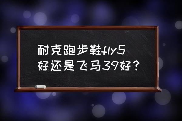 什么慢跑鞋最好 耐克跑步鞋fly5好还是飞马39好？