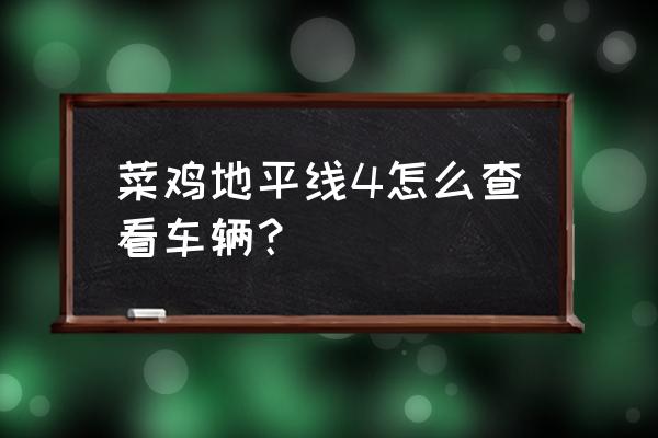 如何在手机上下载极限竞速 菜鸡地平线4怎么查看车辆？