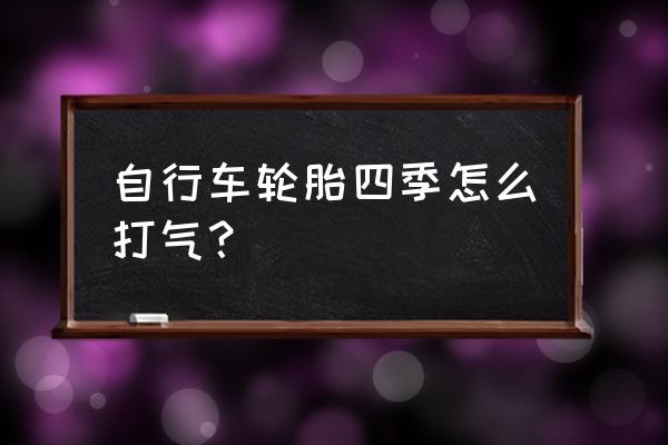 公路自行车打气教程 自行车轮胎四季怎么打气？